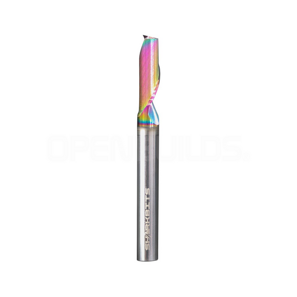 SharkBits Upcut Single Flute Solid Carbide End Mill 1/4" Diamond Carbon  SB-0514-DC