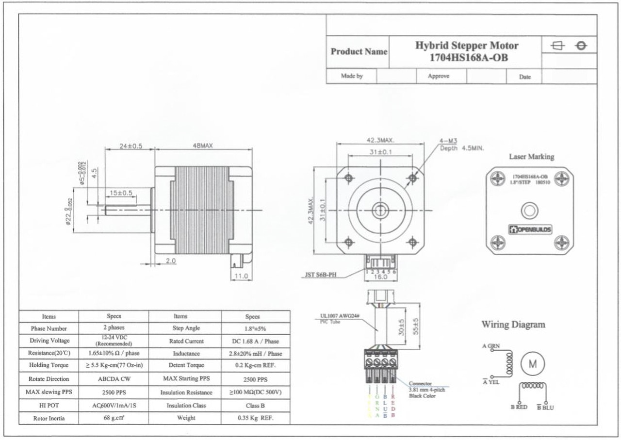 NEMA 17 Stepper Motor