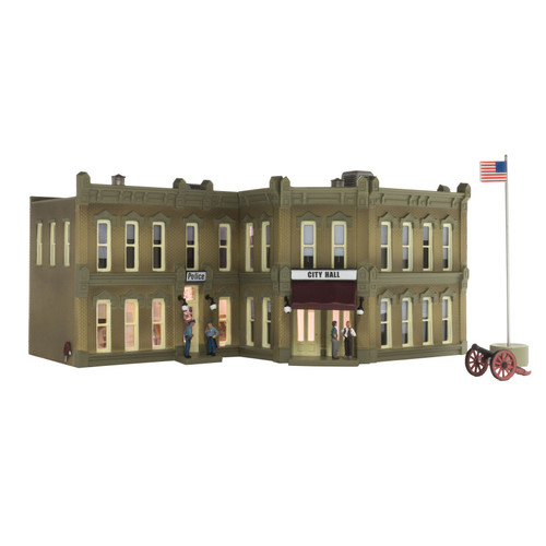 HO Municipal Building Built-&-Ready Structure