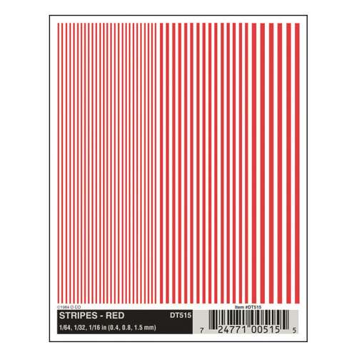 Dry Transfer Stripes Red