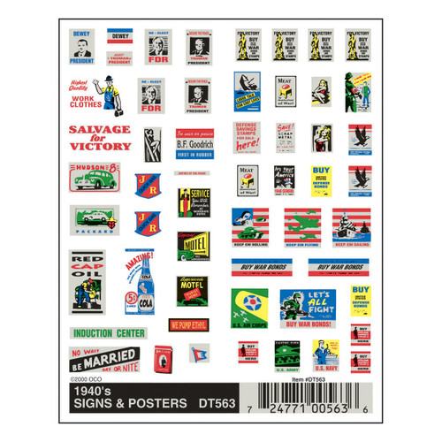 Dry Transfer Signs  -  1940's Signs & Posters