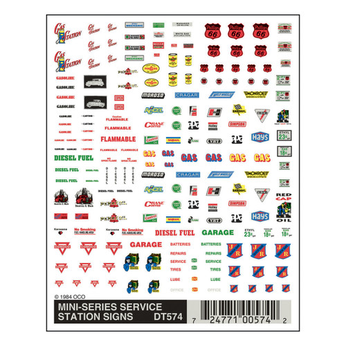 Dry Transfer Service Station Signs