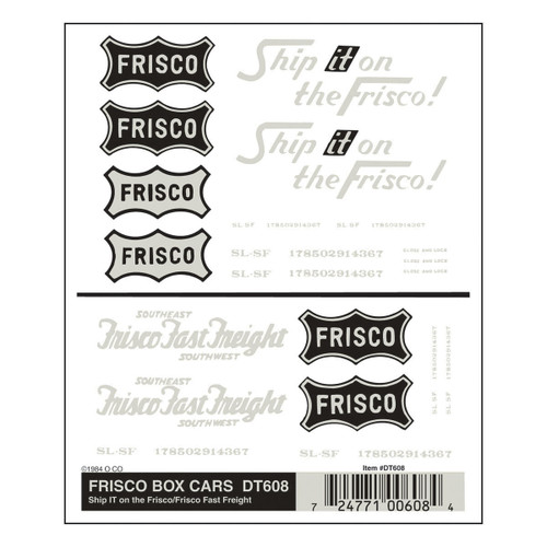 Dry Transfer Box Car Data  -  Frisco