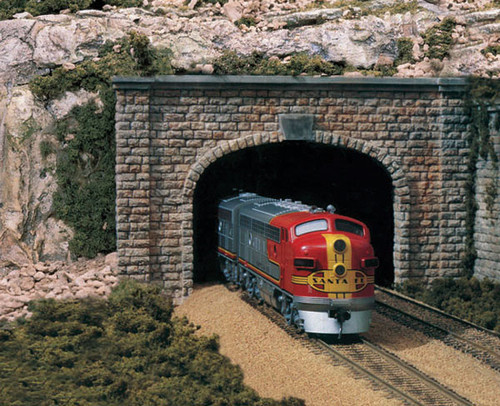 N Cut Stone Double-Track Tunnel Portal