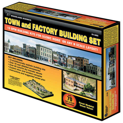 N Town & Factory Building Scene Set