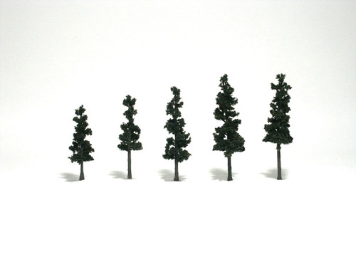 Ready Made Conifer Trees Green 2-1/4"-4" (5)