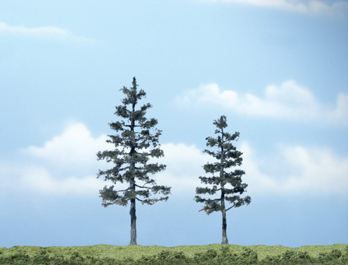 Premium Pine Trees 5-1/8" and 4-1/2" (2)