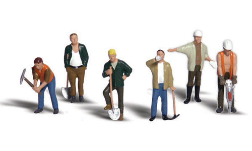 HO Road Crew Figures & Vehicle 6 pc HO