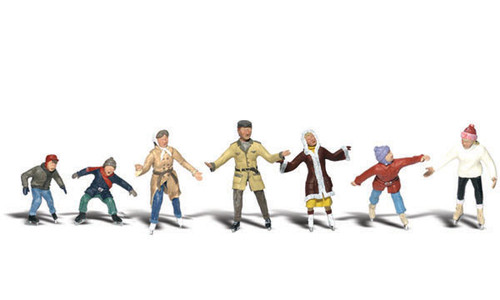 HO Ice Skaters Scenic Accents