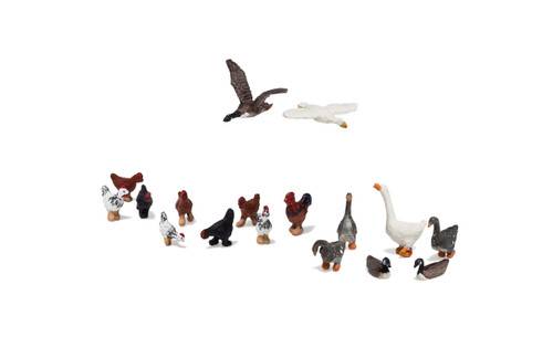 HO Geese and Chickens Scenic Accents