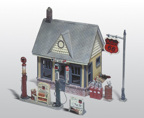 Gas Station HO Scale Scenic Details