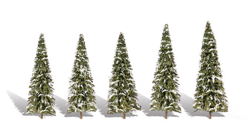Woodland Classics Snow Dusted Trees 2-1/2"-4" (5)