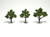 Ready Made Trees Light Green 3"-4" (3)