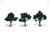 Ready Made Trees Dark Green 3"-4" (3)
