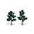 Ready Made Trees Dark Green 5"-6" (2)