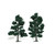 Ready Made Trees Dark Green 6"-7" (2)
