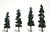 Ready Made Conifer Trees Green 4"-6" (5)