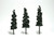 Ready Made Conifer Trees Green 6"-7" (3)