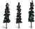 Ready Made Conifer Trees Green 7"-8" (2)