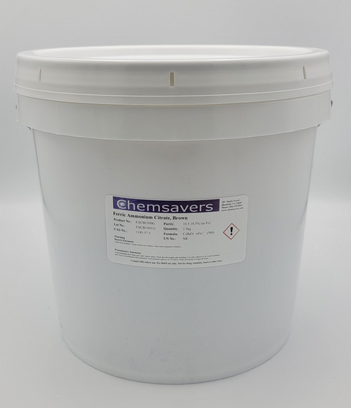 Ferric Ammonium Citrate, Brown, 16.5-18.5% (as Fe), 2.5kg