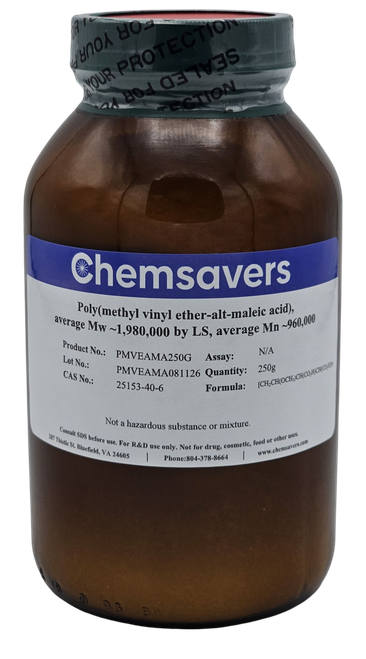 Poly(methyl vinyl ether-alt-maleic acid), average Mw ~1,980,000 by LS, average Mn ~960,000, powder, 250g