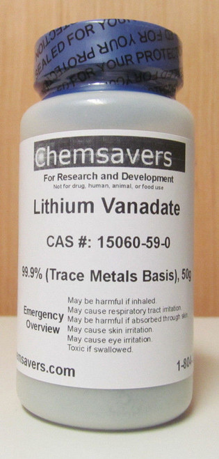 Lithium Vanadate, 99.9% (Trace Metals Basis), Certified, 50g