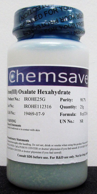 Iron(III) Oxalate Hexahydrate, 98.7%, 25g