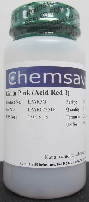 Lignin Pink (Acid Red 1), 95%, 5g