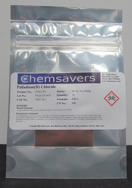 Palladium(II) Chloride, 99.99+% (Trace Metals Basis), 5g