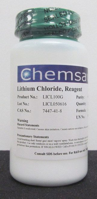 Lithium Chloride, Reagent, 99+%, 100g