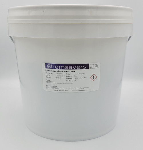 Ferric Ammonium Citrate, Green, 14.0-16.0% (as Fe), 2.5kg