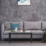 Fior di Bosco Marble on Black Steel Long Coffee Table