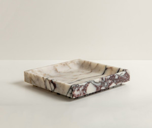 Calacatta Viola Marble Square Tray Catchall