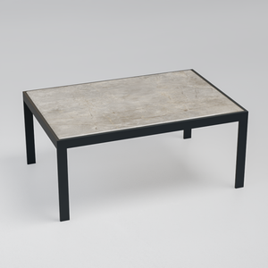 Fior di Bosco Marble on Black Steel Long Coffee Table