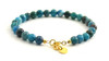 bracelet apatite blue gemstone 6mm 6 mm jewelry jewellery with sterling silver 924 golden