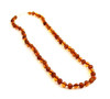 necklace amber cognac polished raw unpolished with silver sterling 925 jewelry beaded 3