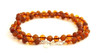 necklace amber cognac polished raw unpolished with silver sterling 925 jewelry beaded