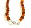 necklace amber cognac polished raw unpolished with silver sterling 925 jewelry beaded 2
