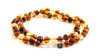 Tiger Eye, Necklace, Baltic, Beaded, Amber, Polished Cognac, Citrine, Teething, Gemstone, Silver Clasp