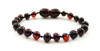 Cherry, Amber, Baltic, Baltic, Teething, Polished, Beaded, Black, Anklet, Bracelet