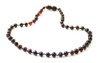 Teething, Cherry, Black, Necklace, Polished, Baltic, Amber, Beaded, Knotted 3