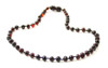 Teething, Cherry, Black, Necklace, Polished, Baltic, Amber, Beaded, Knotted 3