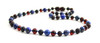 Amber Cherry Necklace for Children Mixed With Lapis Lazuli