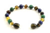 Anklet, African Jade, Green, Baltic Amber, Polished, Bracelet, Lapis Lazuli, Blue 3
