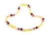 Butter, Necklace, Milky, Raw, Baltic Amber, Unpolished, Teething, Red Jasper, Sunstone, Jewelry, Moonstone 3