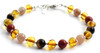 Honey, Sterling Silver 925, Baltic, Jewelry, Bracelet, Amber, Polished, Beaded