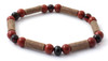 Amber, Red Jasper, Stretch, Jewelry, Bracelet, Hazelwood, Baltic, Natural, Cherry, Polished