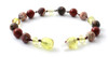 Leopardskin Jasper, Red Jasper, Lemon Amber, Bracelet, Anklet, Jewelry, Teething 3