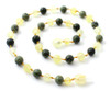 Lemon Amber, Baltic, Necklace, Raw, Unpolished, Green Lace Stone, Teething 2