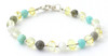 Moonstone, Bracelet, Silver, Sterling 925, Amber, Lemon, Amazonite, Lemon, Labradorite